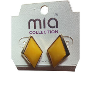 Mia Collection Gold Yellow Geometric Earrings